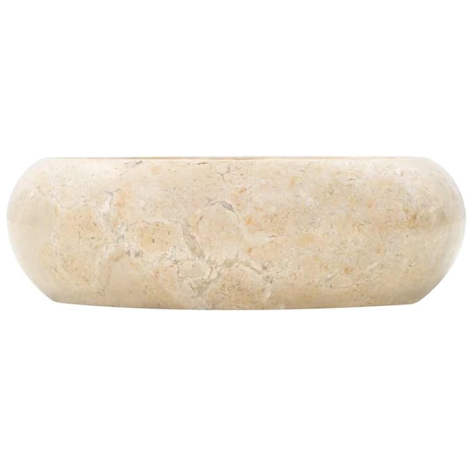 vidaXL - Gootsteen - 40x12 - cm - marmer - crème