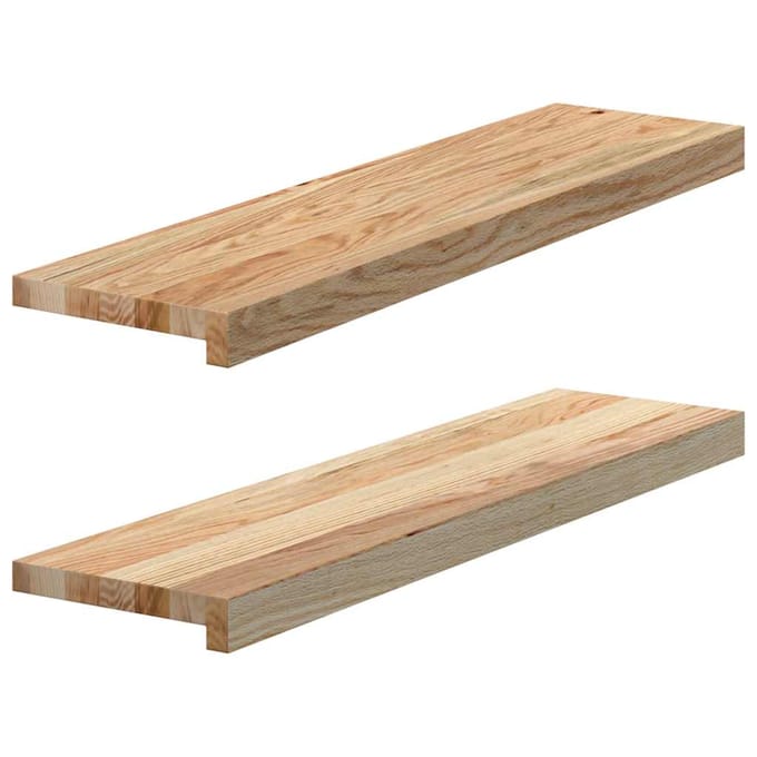 vidaXL - Vensterbanken - 2 - st - onbehandeld - 80x20x2 - cm - massief - eikenhout