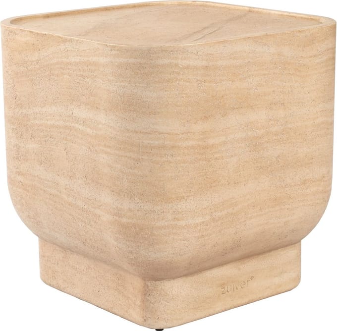 Zuiver Noble Bijzettafel Vierkant 45x45 cm Beige