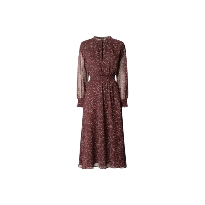 Pepe Jeans Mariette Midi-jurk Met Lange Mouwen Rood M Vrouw