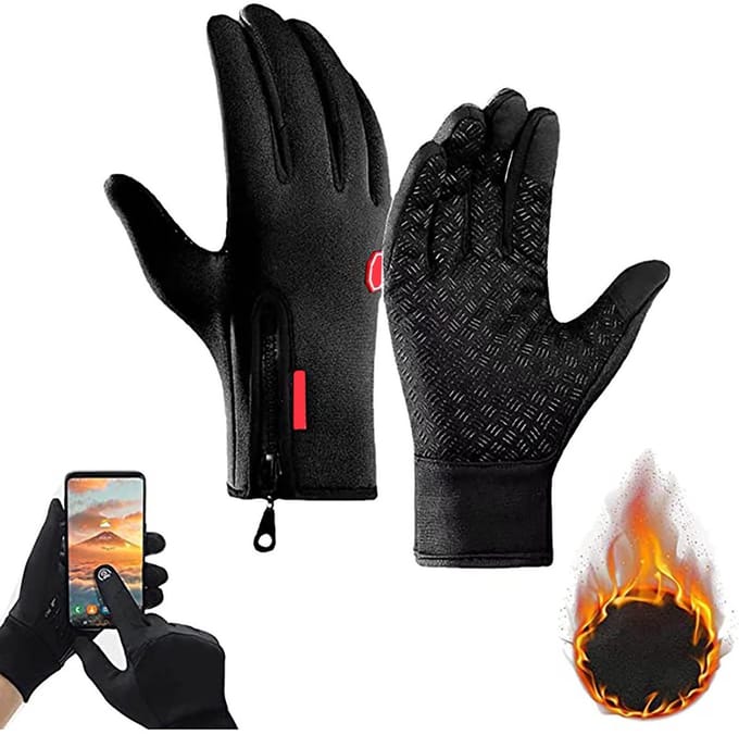 Winterhandschoenen - thermo handschoenen - Touchscreen en Winddicht Waterdicht - 2 - Heren en Dames Zwart