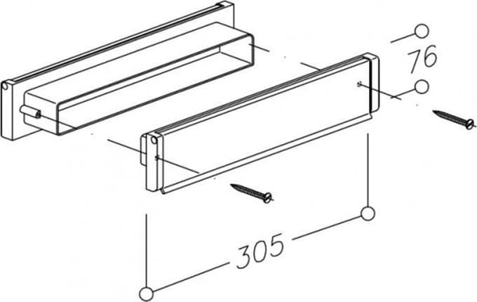 Briefplaat 3229 Schacht Ssb F1/Zwart Deurdikte 38-76mm