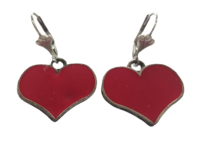 Oorhangers rood hart