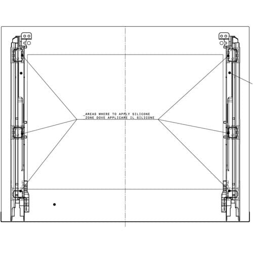 AEG voorste glas, zwart, 596x467mm 140225485741