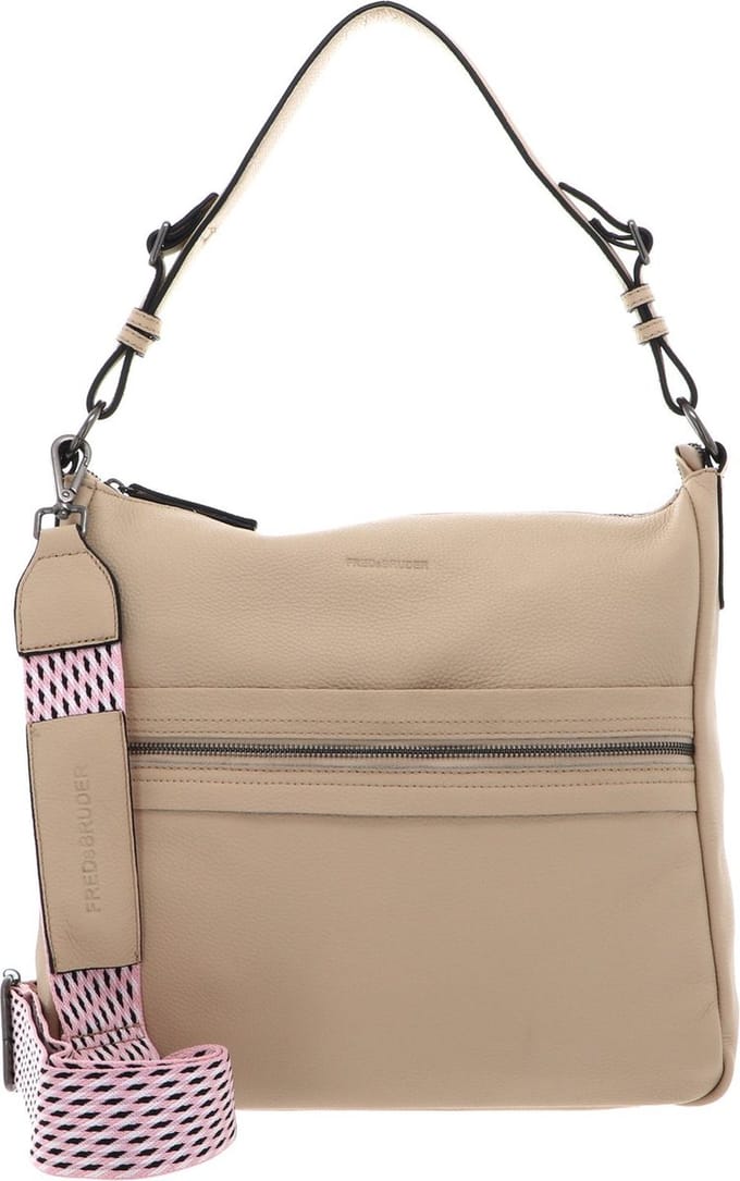 FREDsBRUDER Leren Schoudertas Hendassa Hobo Bag Oat Milk Crème