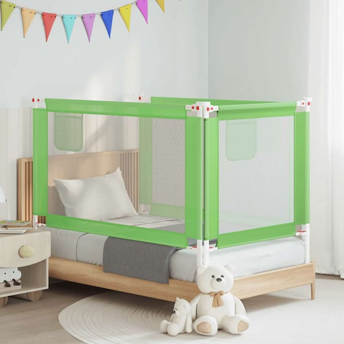 vidaXL Bedhekje peuter 140x25 cm stof groen