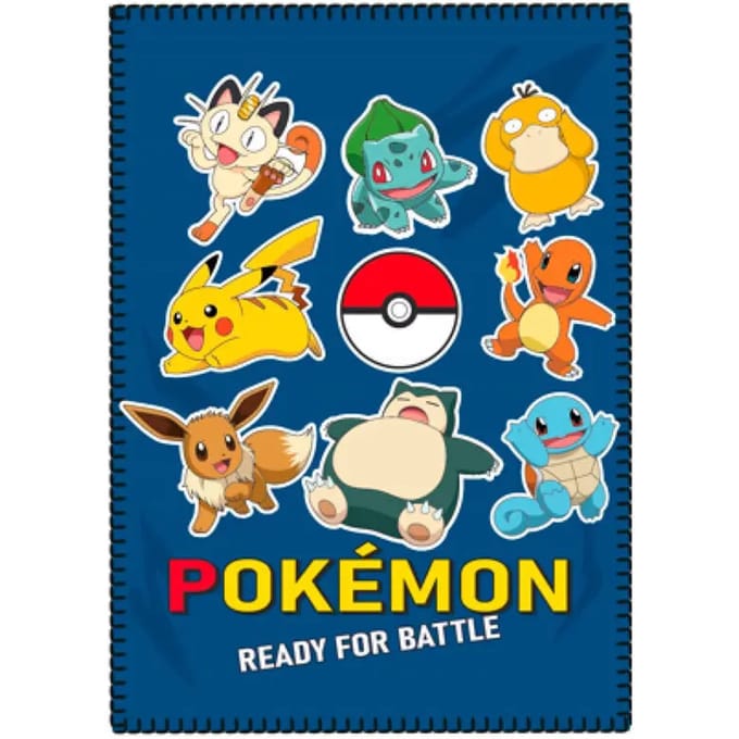 Pokémon fleece deken Battle - 100 x 140 cm. - Pokemon plaid - polyester