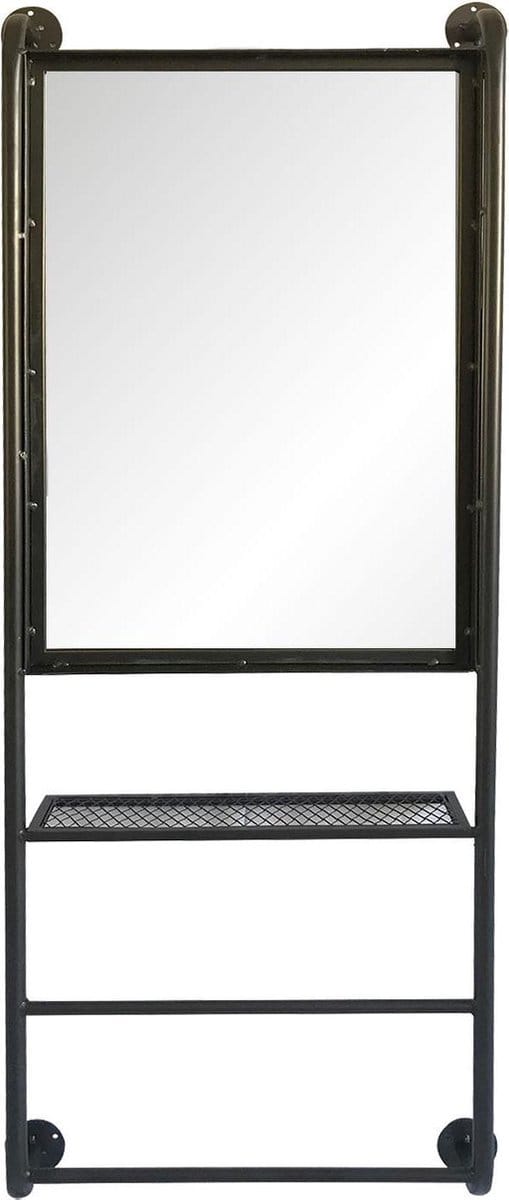 Clayre & Eef Spiegel 48x124 cm Zwart Hout