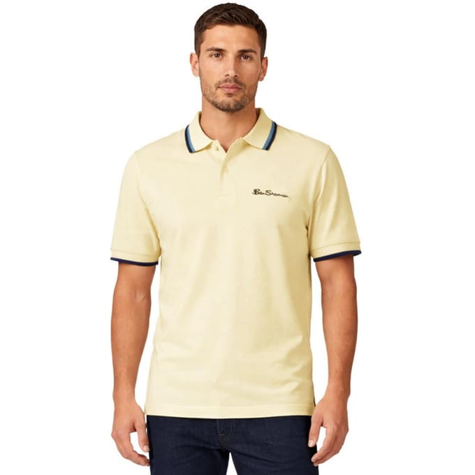 Ben Sherman | Heren Polo met Contrasterende Bies