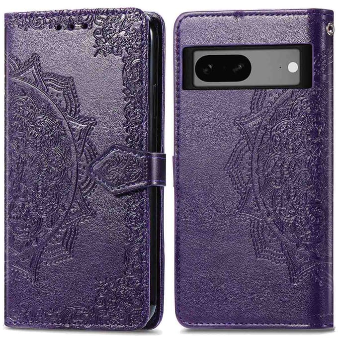 imoshion Hoesje - Geschikt voor Google Pixel 7a - Mandala Bookcase - Paars