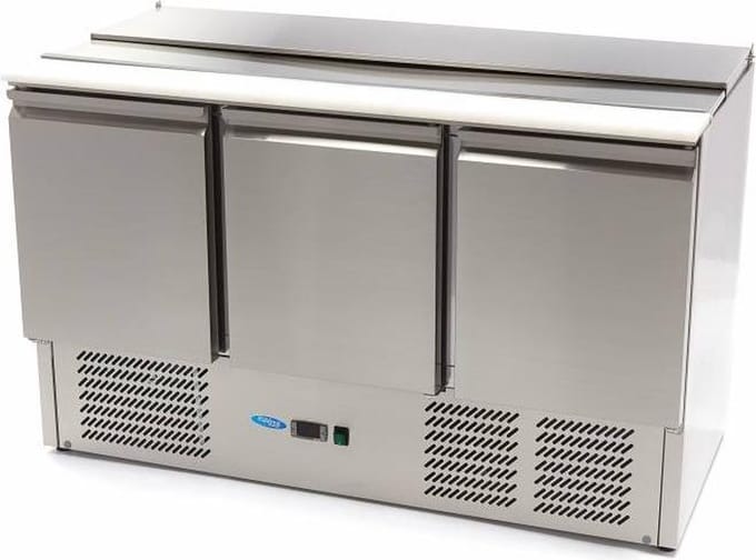 Saladette - 400 L - 137 cm - 3 Deuren - incl. Snijplank