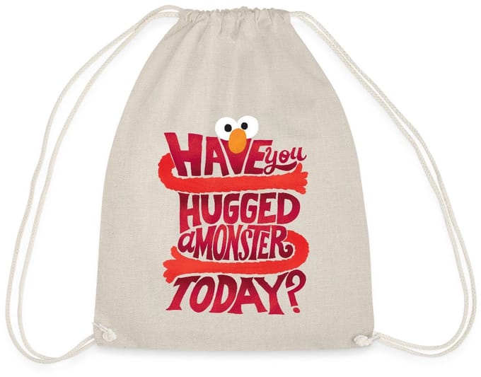 Sesamstraat Elmo Citaat Hugged A Monster Gymtas