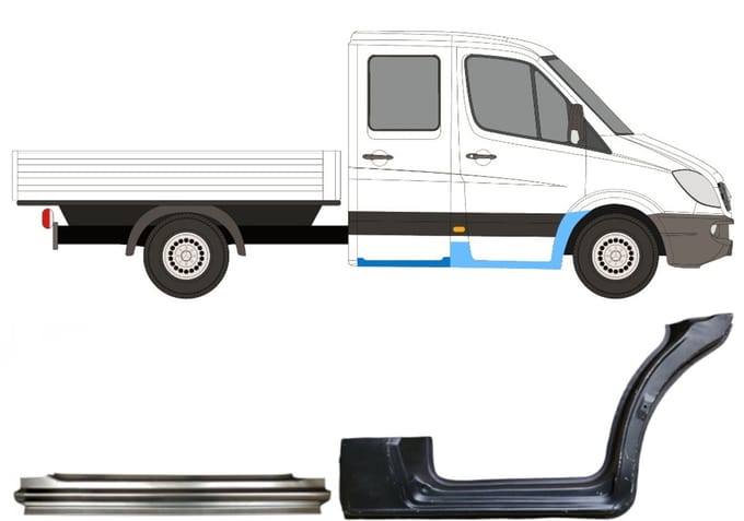 Reparatiepaneel set voor Volkswagen Crafter 2005-2017 / Rechts