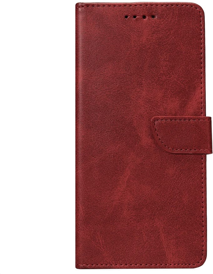 Rixus Bookcase For Apple iPhone 16 Pro Max Dark Red