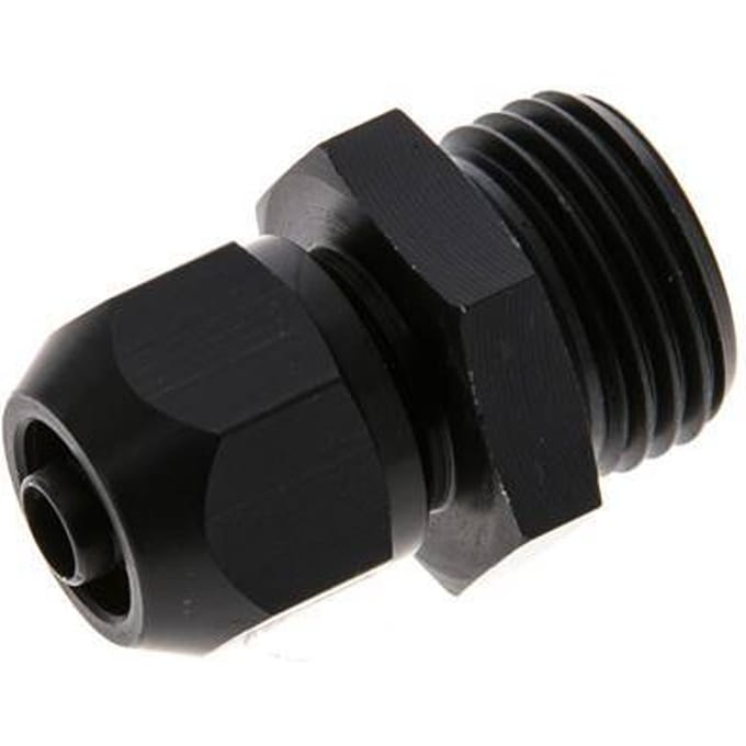 9x6mm & G1/2'' Aluminium Rechte Knelfitting Buitendraad 10bar Kunststof en Polyamide