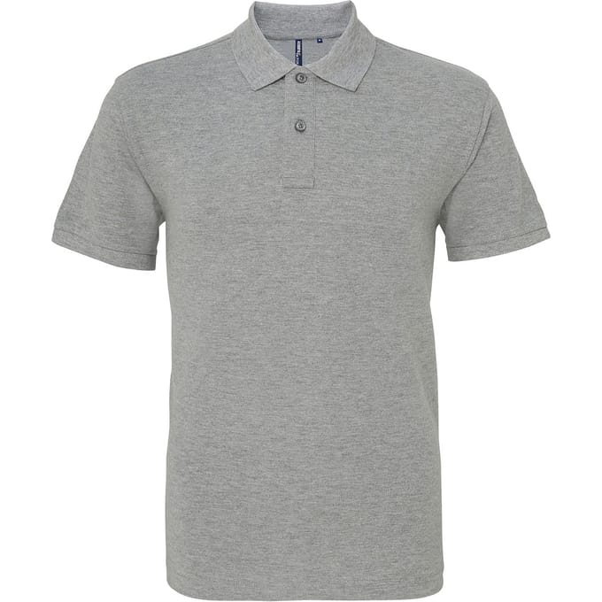 Asquith & Fox Heren Heather Classic Polo Shirt (Heather Grijs)