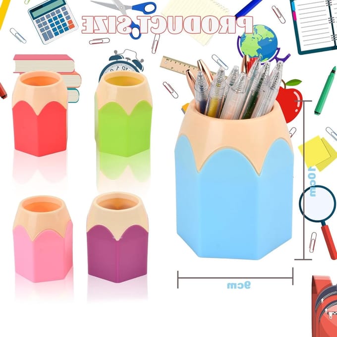 Creatieve Pennenhouder Set van 5 Stuks van Plastic voor Organisatie en Bureau Accessoires