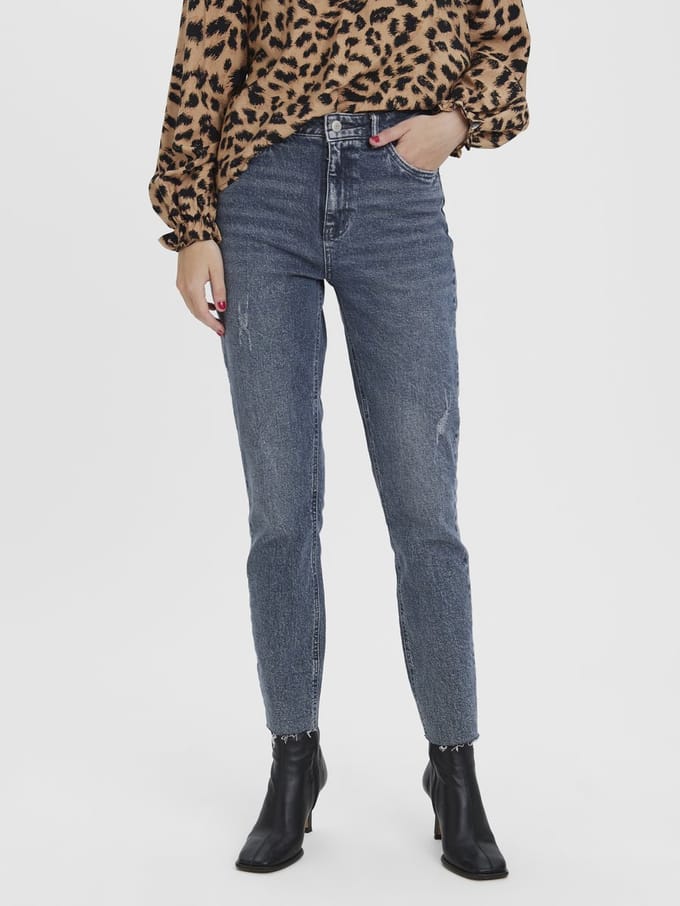 VERO MODA - VMBRENDA HR STRAIGHT ANK CUT GU3134 GA - Dames - Jeans