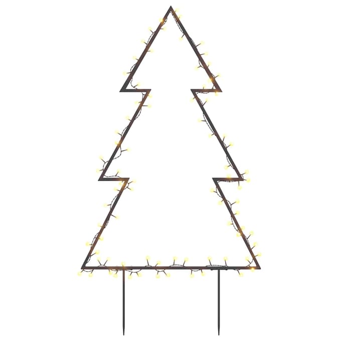 vidaXL - Kerstverlichting - kerstboom - met - grondpinnen - 80 - LED's - 60 - cm