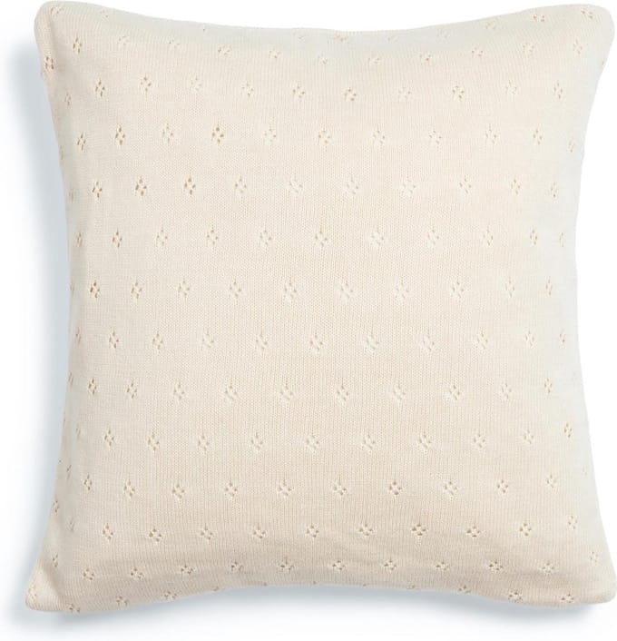 Essenza Knitted Ajour Sierkussen Antique white - 50x50 cm