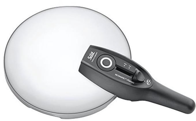 Snelkookpan met Metalen Deksel - 18 cm, Zilver