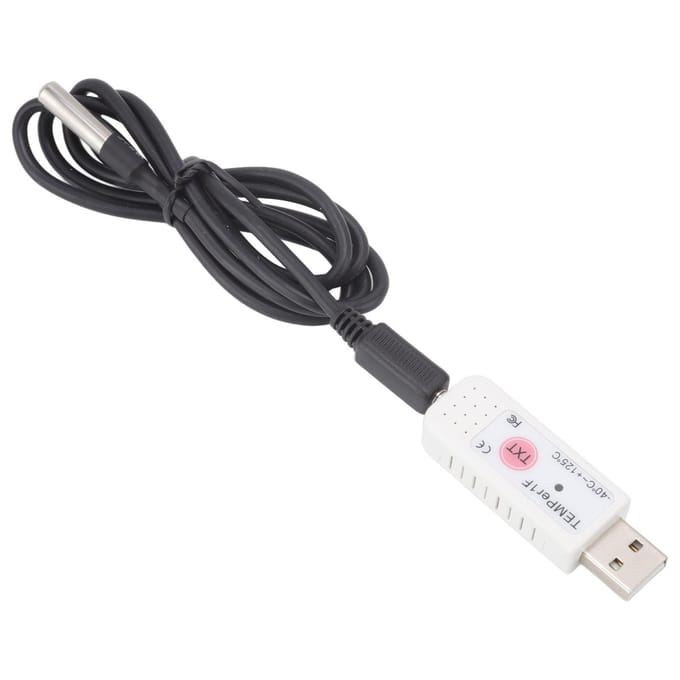 USB Computertemperatuursensor Datalogger Temperatuur Alarm voor Binnen Buiten Computerruimte black