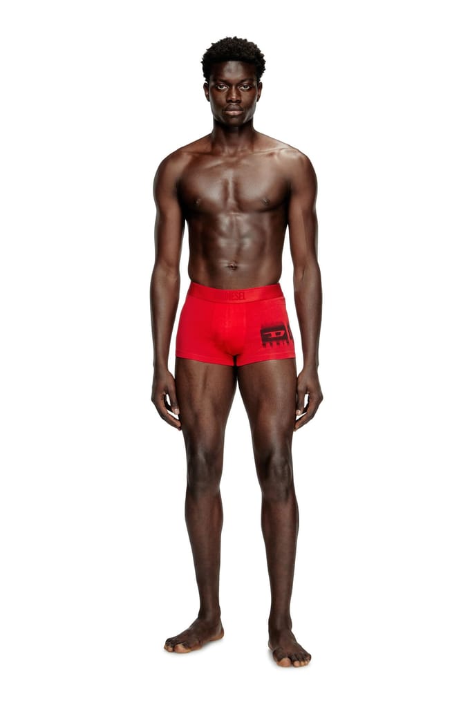 Diesel Heren DAMIEN-D-BOX-3PACK Boxer Briefs, 3-Pack, A193910LKCY, XL, Zwart/Rood, E7301 red