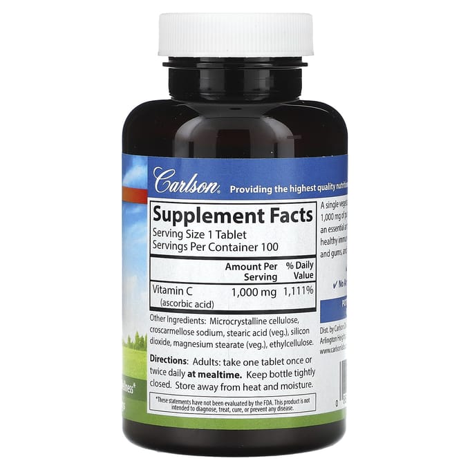 Vitamine C, 1.000 mg, Veggie Tabletten 100 Tabletten