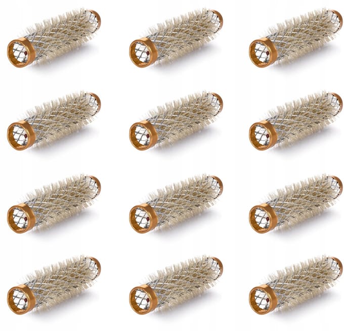 Poniks Metalen Haarrollers met Borstel - Opengewerkt - 10mm 12st