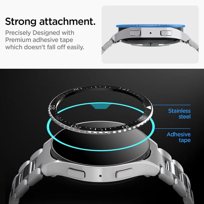 Spigen Bezel Tune geschikt voor Samsung Galaxy Watch 6 - 44 mm - Zwart