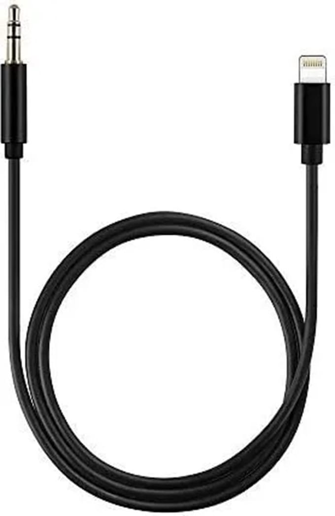 GO SOLID! ® Lightning naar Aux kabel geschikt voor Apple - 1 meter