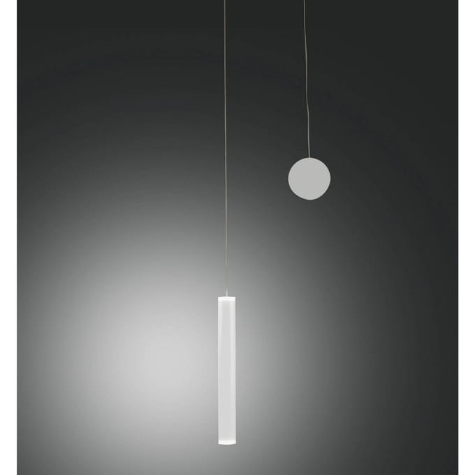 Fabas Luce LED hanglamp Prado, wit, metaal, dimbaar