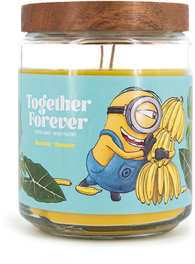 Minions geurkaars - blauw - 12,5 x 10 x 10 cm - met geur
