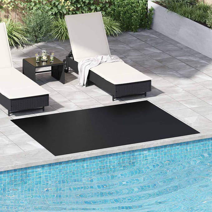vidaXL - Vloermat - Zwart - 1,5 - x - 2 - m - Rubber