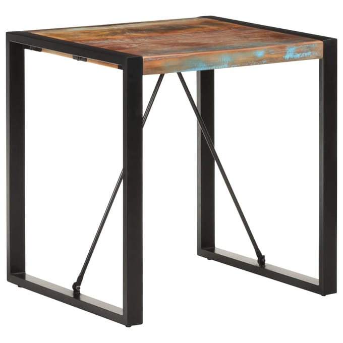 vidaXL - Eettafel - 70x70x75 - cm - massief - gerecycled - hout