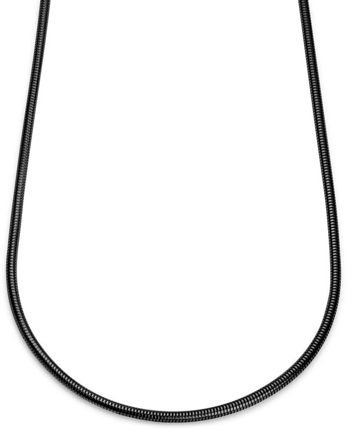 Essentials | 3 mm Gunmetal Zwarte Ketting met Slangenschakels