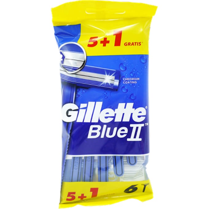 Gillette Blue II Wegwerpscheermesjes – 6 stuks