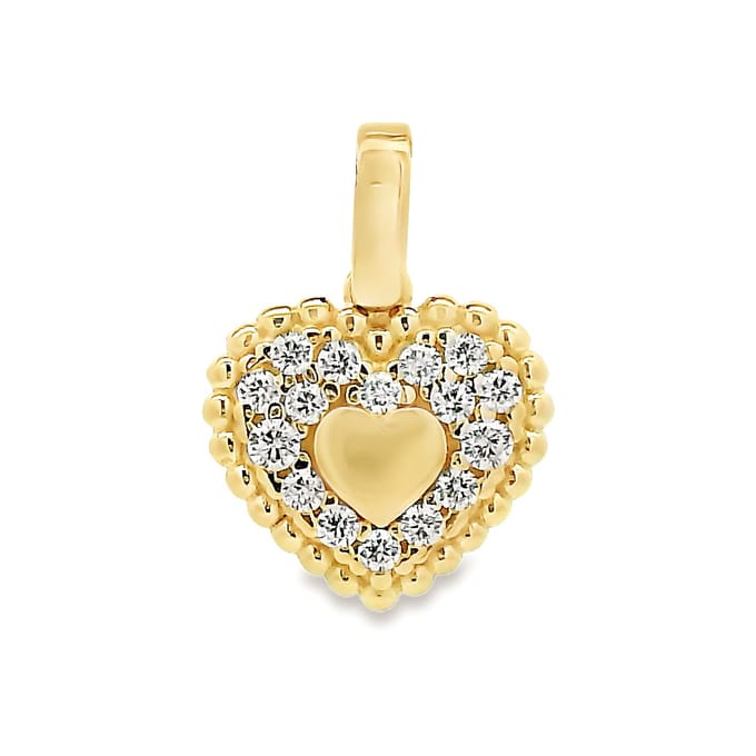 Juwelier Zwartevalk - 14 karaat gouden hart hanger - 14.305