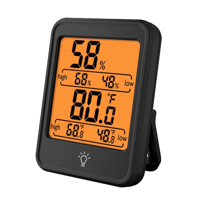 Thermomètre Hygromètre Numérique Affichage Clair Haute Précision Intérieur Électronique Température Humidité noir