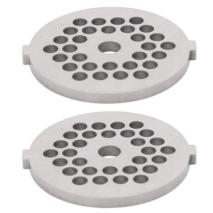 2 Stuks Elektrische Vleesmolen Mes RVS Maalplaat Rond Gat voor 5#/B Type Molen(5mm 30 white
