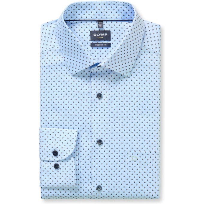 OLYMP Luxor Overhemd, Modern Fit, New Kent, Bleu
