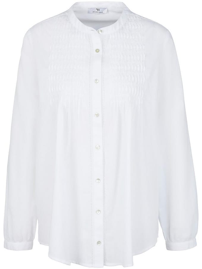 Blouse 100% katoen Van Peter Hahn wit