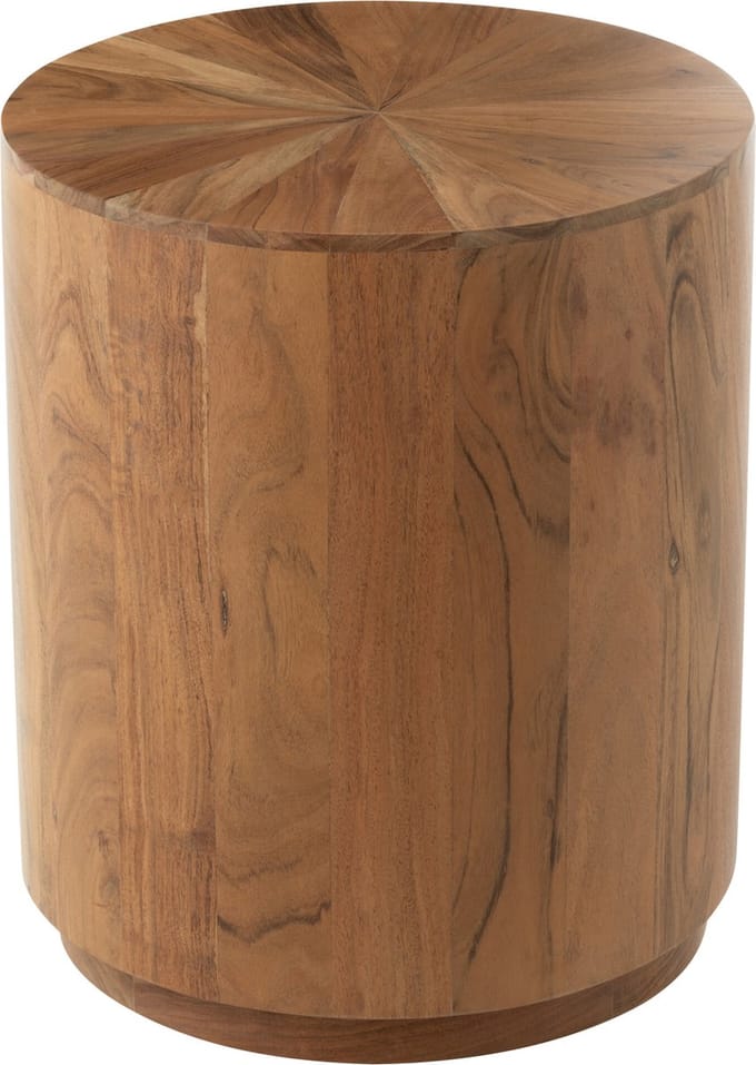 J-Line bijzettafel Rond - hout - naturel