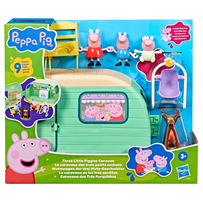 Peppa Pig - Drie Kleine Biggetjes Caravan - Speelset
