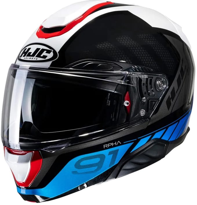 HJC RPHA 91 Rafino Zwart Blauw Mc21 Systeemhelm - Helm