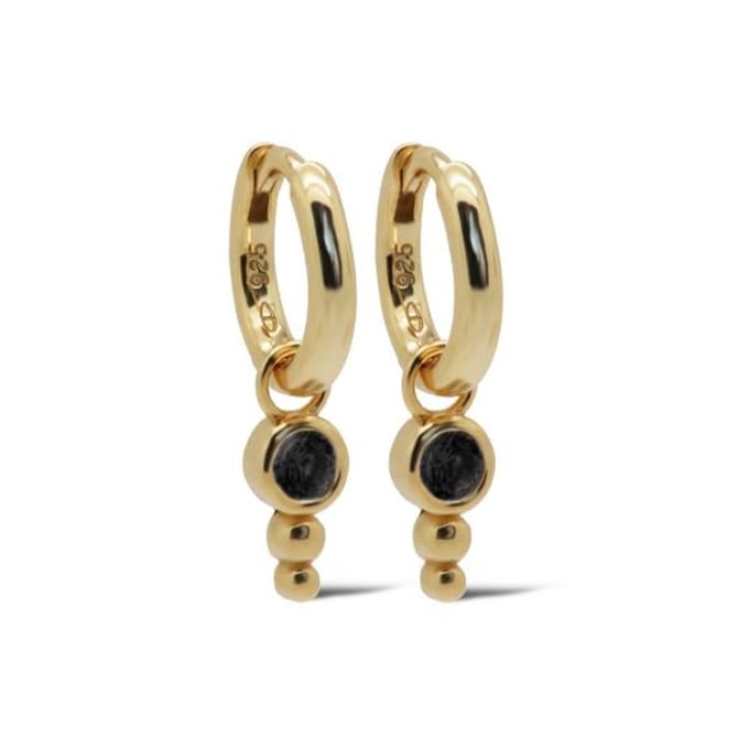 Karma Oorhangers Steen Figaro Black Goudkleurig