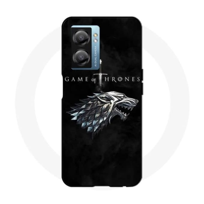 Coque - Maniacase - Realme V23 - Game Of Thrones House Stark - Silicone - Souple noir