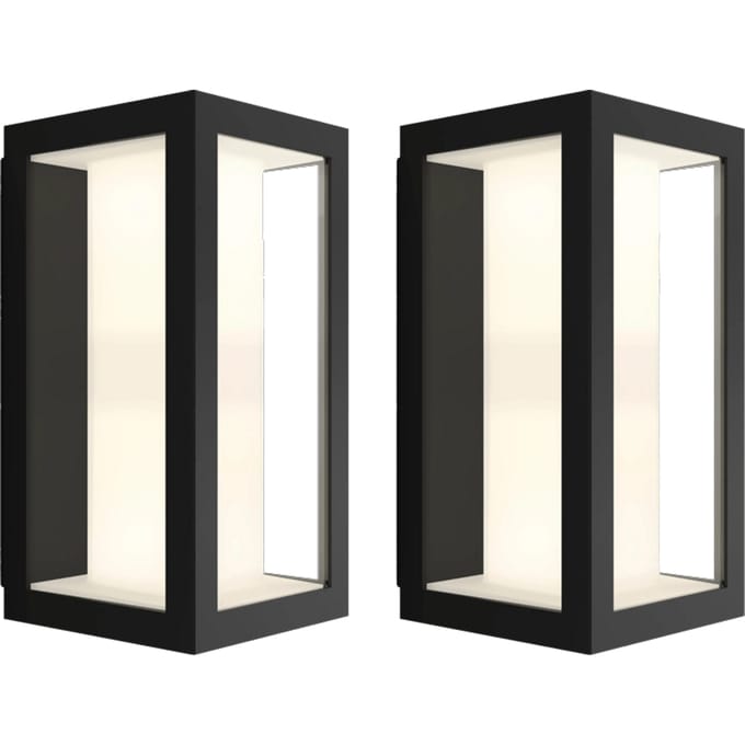 Philips Hue Impress muurlamp White and Color zwart smal duo pack