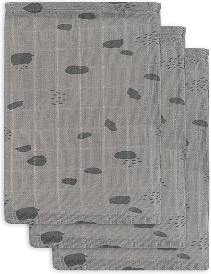 Jollein Hydrofiel Washandje Spot - Storm Grey - 3 Stuks