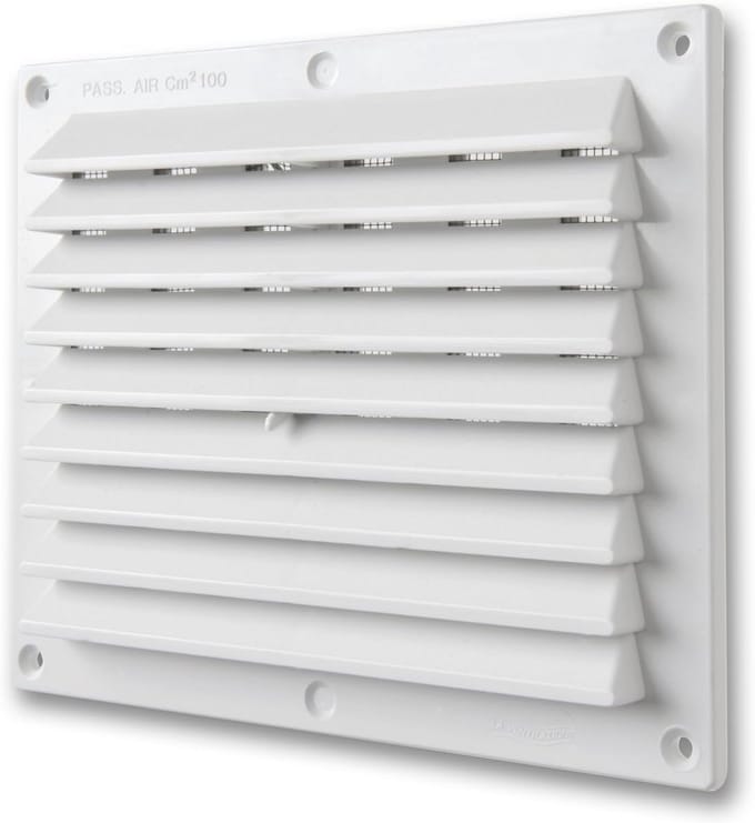 Rechthoekig Ventilatierooster Kunststof 175 x 146 mm - Duurzaam en Efficiënt